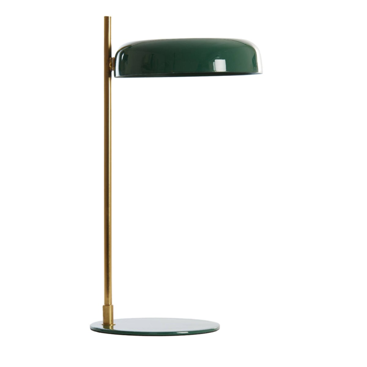Maleka 47cm Verde oscuro lámpara de mesa De Light & Living - Maleka es una elegante l&aacute;mpara de mesa con una pantalla verde oscuro brillante y un marco dorado.