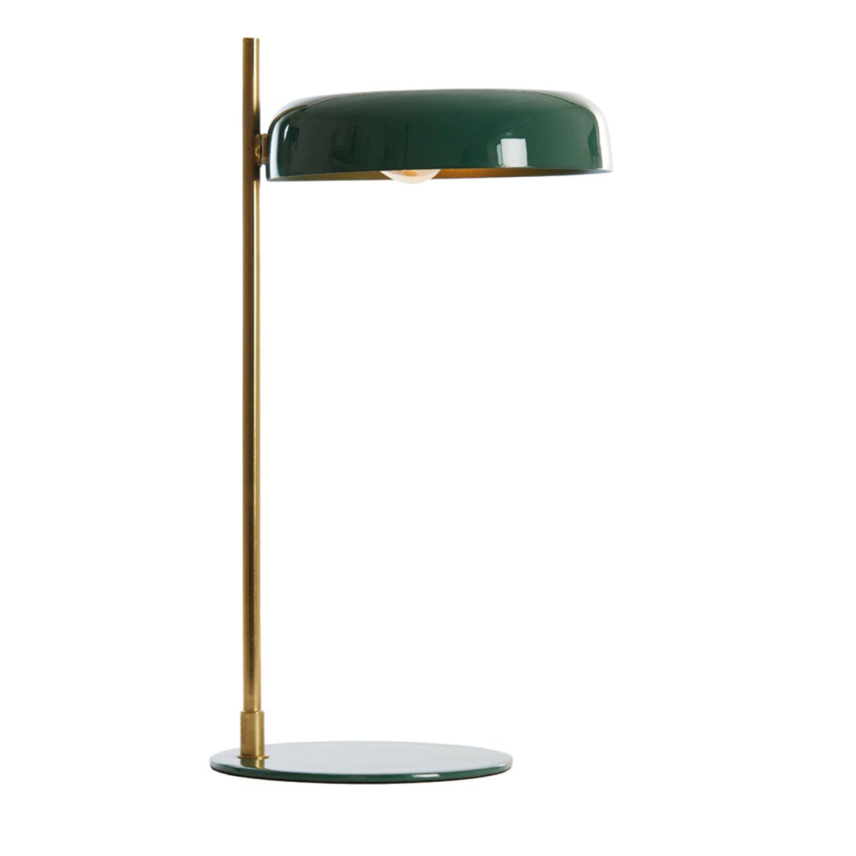 Maleka 47cm Verde oscuro lámpara de mesa De Light & Living - Maleka es una elegante l&aacute;mpara de mesa con una pantalla verde oscuro brillante y un marco dorado.