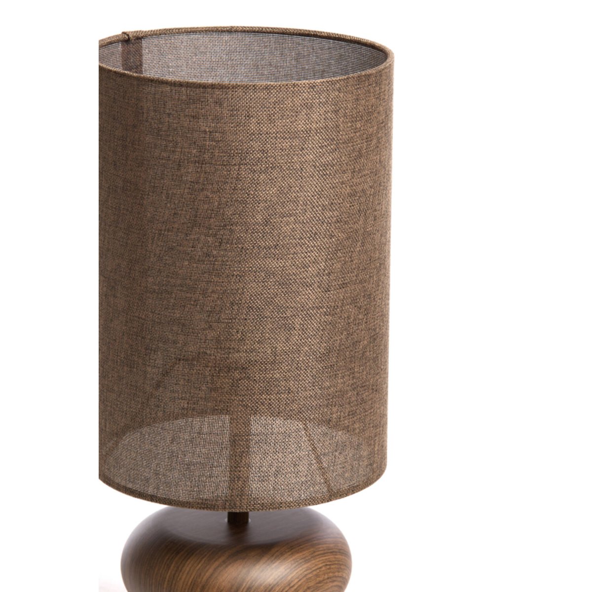 Danialo 67cm Marrón lámpara de mesa De Light & Living - Danialo es una elegante lámpara de mesa cuya base de hierro con efecto madera se combina con una pantalla de lino marrón.