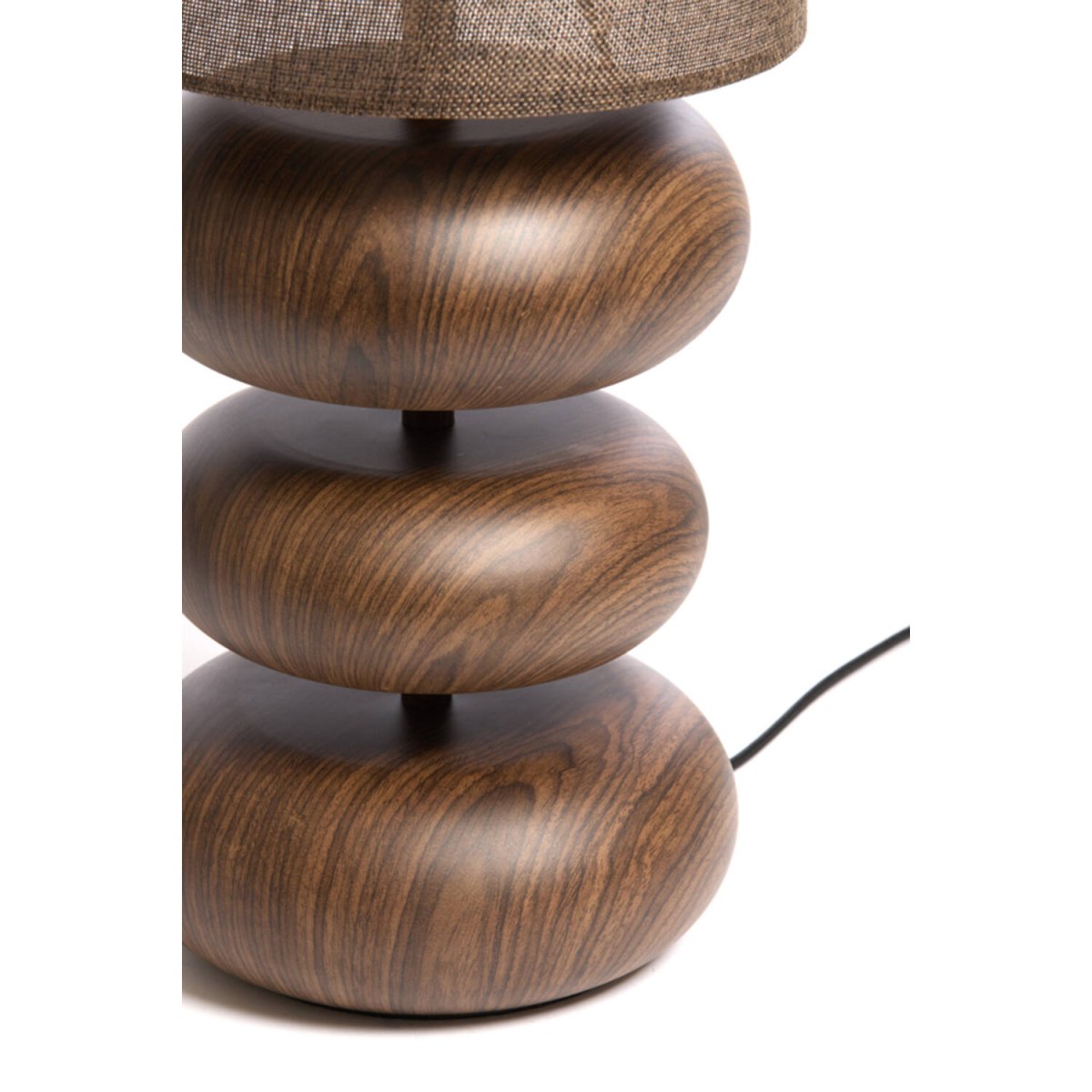 Danialo 67cm Marrón lámpara de mesa De Light & Living - Danialo es una elegante lámpara de mesa cuya base de hierro con efecto madera se combina con una pantalla de lino marrón.