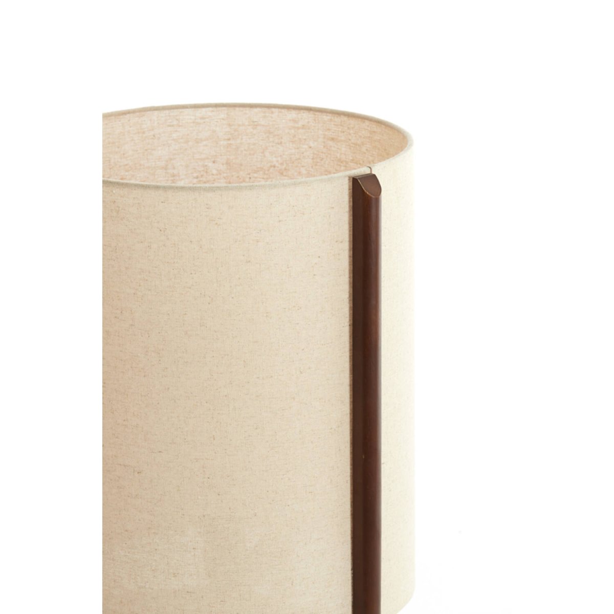 Litto 58cm Naturaleza lámpara de mesa De Light & Living - Cuenta con una robusta estructura de madera oscura y una pantalla de lino natural que difunde una luz suave y agradable.