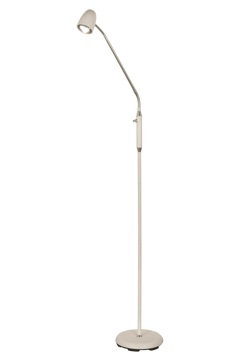 Sandnes 1 Blanco lámpara de pie De Aneta Lighting - La l&aacute;mpara es ideal como l&aacute;mpara de lectura ya que tiene un regulador de intensidad.