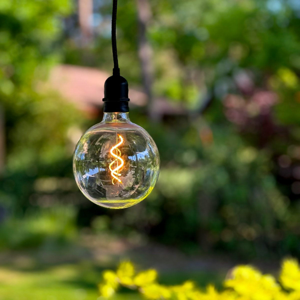 Deco bulb XL Transparente De Lightson - Esta bombilla decorativa con pantalla transparente resistente a la intemperie en formato XL (12 cm) es perfecta para la lámpara colgante Gravity, pero también para la lámpara de fiesta Cosy.