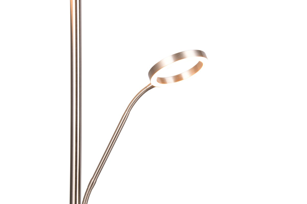 Willis acero cepillado lámpara de pie De Trio Lighting - 
