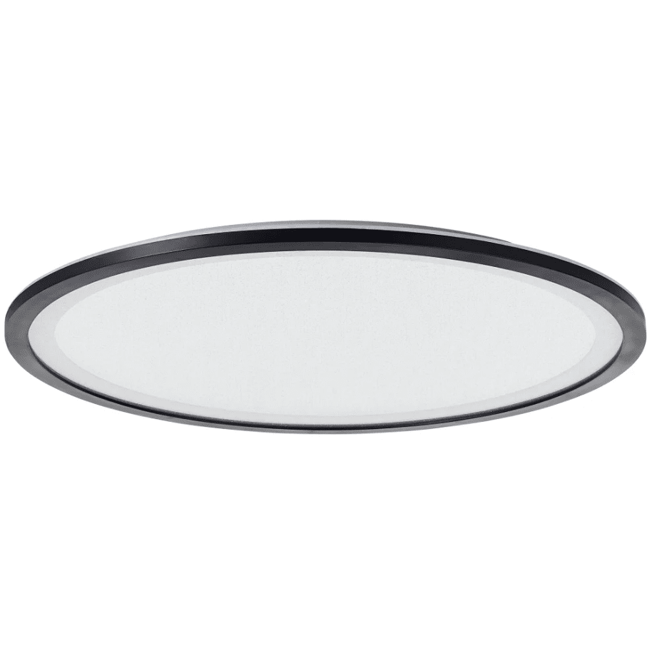 Mosako Ø50 Negro plafón De Brilliant - El marco negro encierra el panel LED, que emite una luz brillante que se puede regular con el mando a distancia incluido.