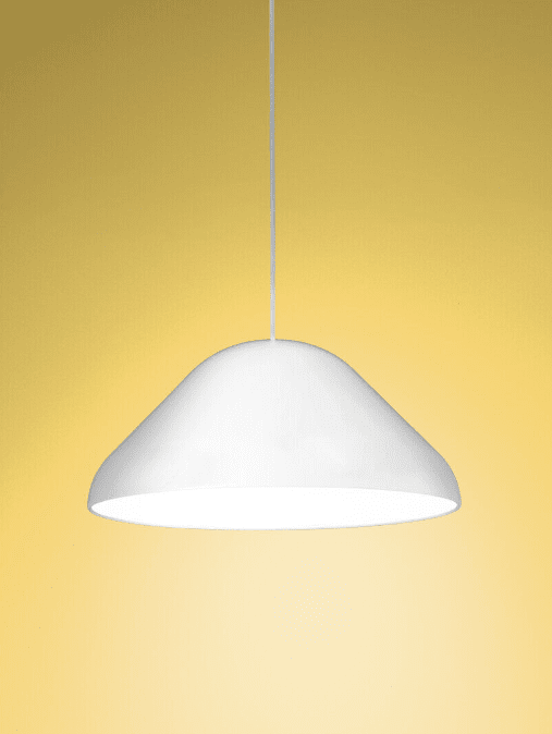 Enna Ø43 Blanco Lámpas de techo De Airam - La lámpara colgante Enna, grande y redondeada, es adecuada para muchos estilos de diseño de interiores y como lámpara de mesa de comedor.