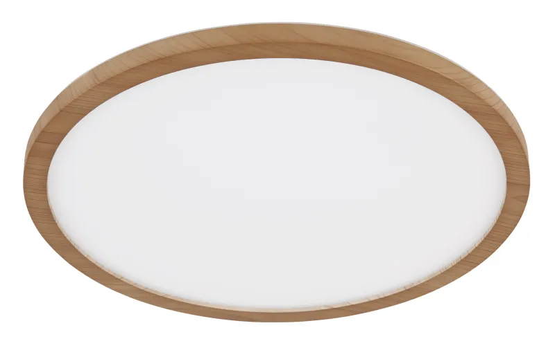 Sapana Ø42 Madera lámpara de baño De Globo Lighting - Lampan &auml;r tillverkad av tr&auml;inspirerad och vit plast, vilket ger ett mjukt och bl&auml;ndfritt ljus.