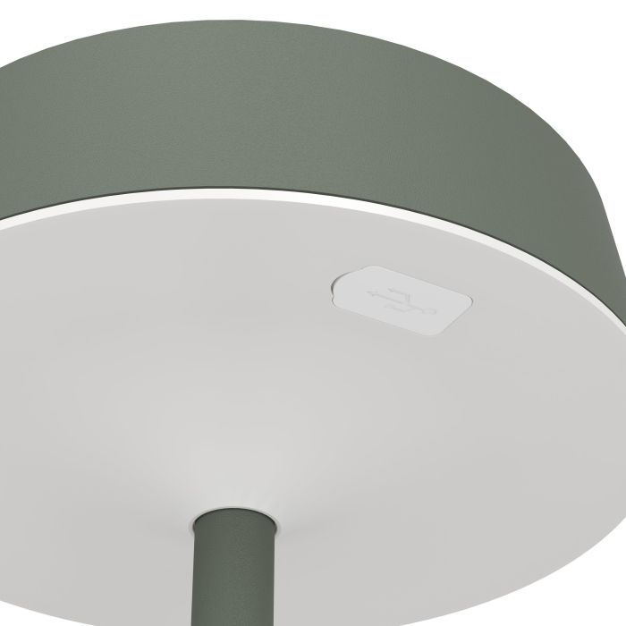 Simeri 30cm Verde lámpara solar De Eglo - Simeri es una elegante lámpara de mesa que funciona con energía solar y que combina forma y función para uso en interiores y exteriores.