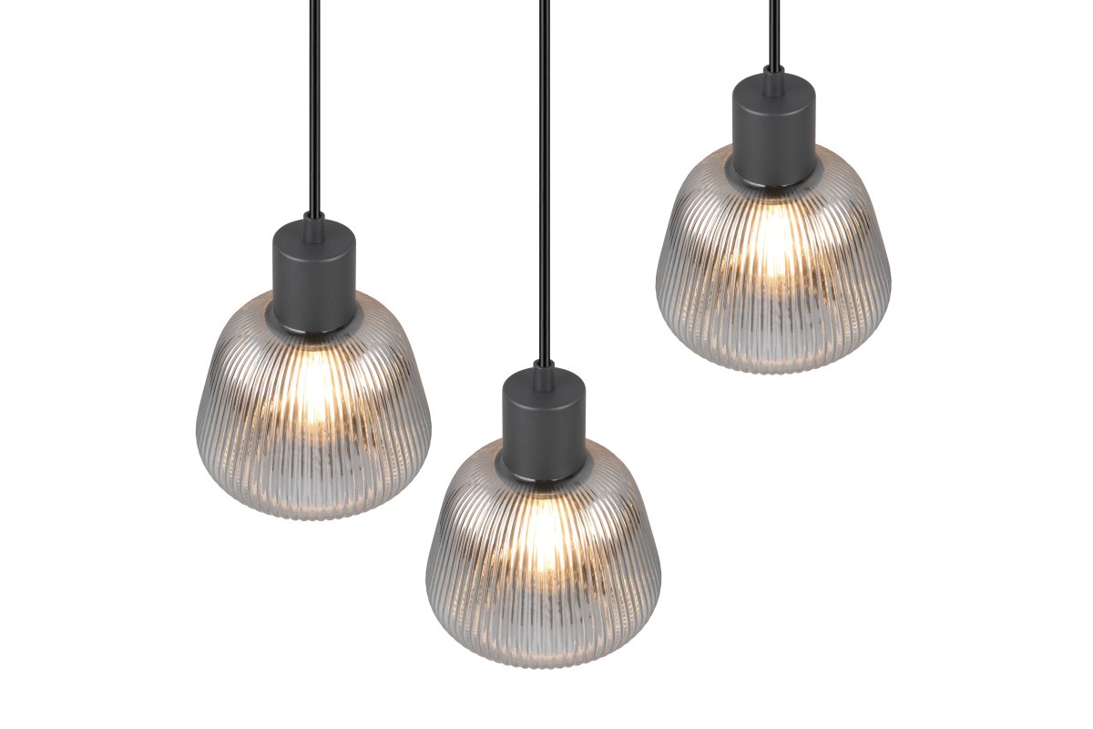 Tarifa Ø37 Gris humo Lámpas de techo De Trio Lighting - 