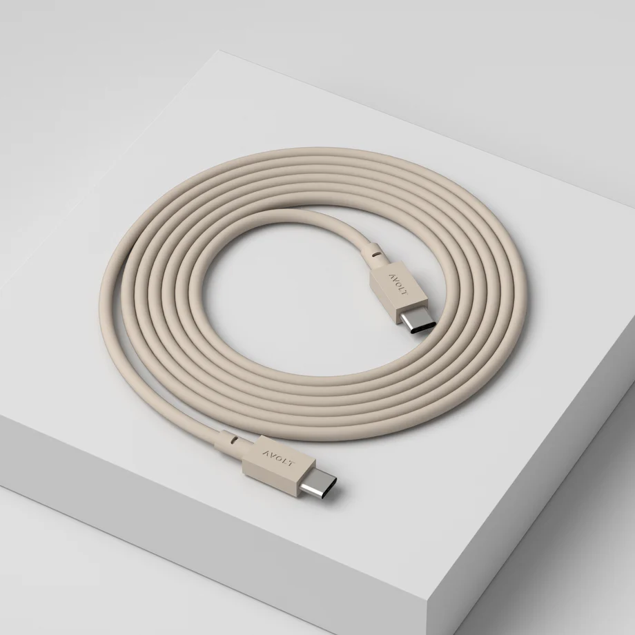 Cable 1 USB C to USB C Charging Cable, 2m Arena De Avolt - El cable 1 USB-C a USB-C de Avolt combina una carga potente con un elegante dise&ntilde;o escandinavo.
