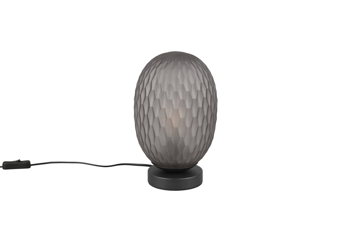Facette 28cm Gris humo lámpara de mesa De Trio Lighting - 