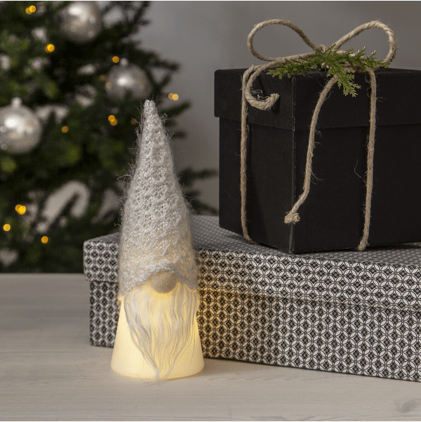 Joylight Papá Noel Blanco De Star Trading - Funciona con 3 pilas AG13, que est&aacute;n incluidas.