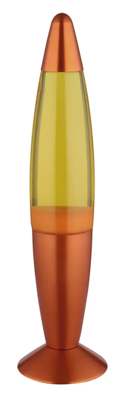 Etna Naranja lámpara infantil De Globo Lighting - Etna &auml;r en fascinerande lavalampa med gul v&auml;tska och oranget vax som sm&auml;lter l&aring;ngsamt och skapar hypnotiska ljuseffekter.