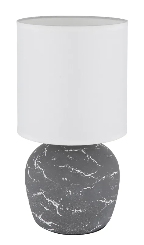 Marble 30cm Gris lámpara de mesa De Globo Lighting - Marble &auml;r b&aring;de en funktionell belysning och en stilfull inredningsdetalj som ger ditt hem en elegant touch.