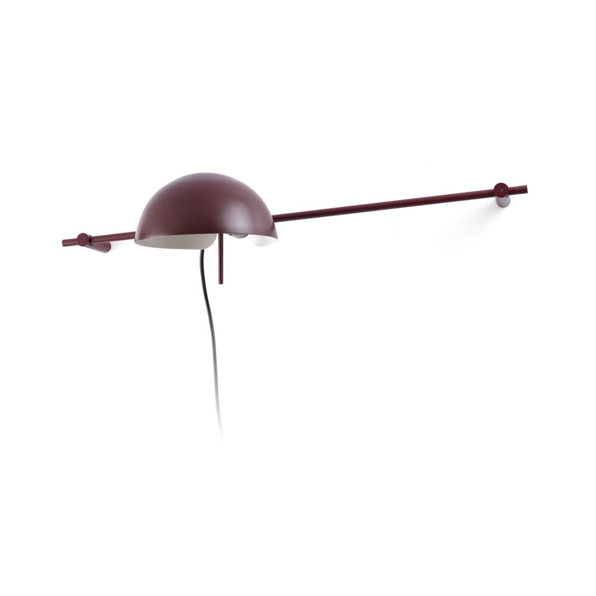 Matilda 60cm borgoña lámpara de pared De Faro Barcelona - La pantalla giratoria y el ajuste de altura ofrecen gran flexibilidad y permiten diferentes configuraciones de luz, perfecta tanto para iluminaci&oacute;n de fondo como de ambiente.