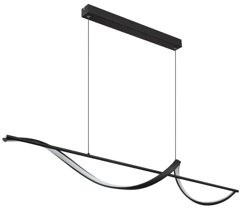 Violino 120cm Negro Lámpas de techo De Globo Lighting - Den svarta PVC-kabeln &auml;r justerbar i h&ouml;jd och kan anpassas individuellt f&ouml;r att passa rummets takh&ouml;jd.