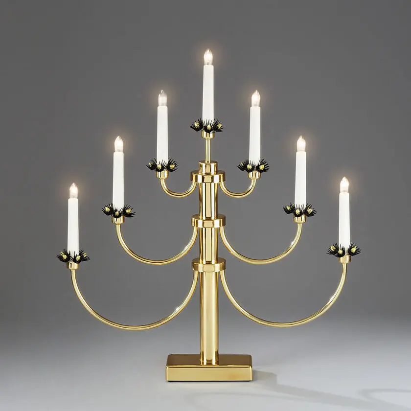 Candelabra 7 Lights Latón De Konstsmide - Garantice una Navidad atmosf&eacute;rica y elegante con este magn&iacute;fico candelabro de Adviento de lat&oacute;n.