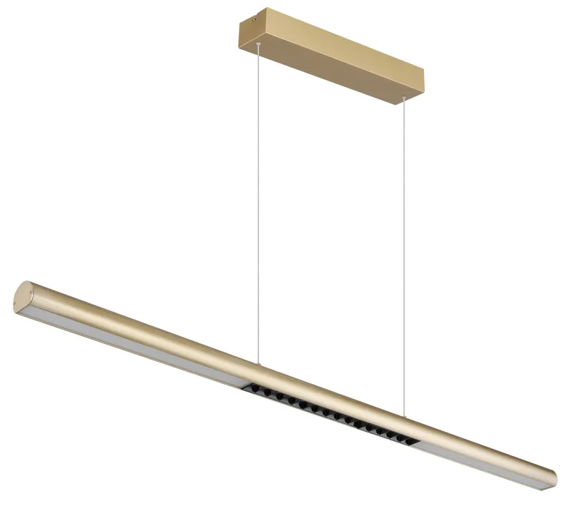 Cody 120cm Oro Lámpas de techo De Globo Lighting - Lampan &auml;r tillverkad av aluminium i en mattguld finish som ger ett elegant och tidl&ouml;st uttryck som smidigt sm&auml;lter in i olika inredningsstilar, perfekt f&ouml;r stora matbord eller k&ouml;ks&ouml;ar.