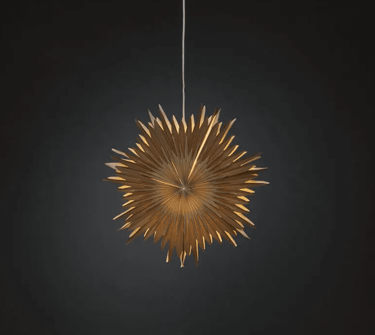 Estrella De Papel Ø46 Marrón De Konstsmide - Ilumina la oscuridad de diciembre con esta hermosa estrella de papel en tono marr&oacute;n.