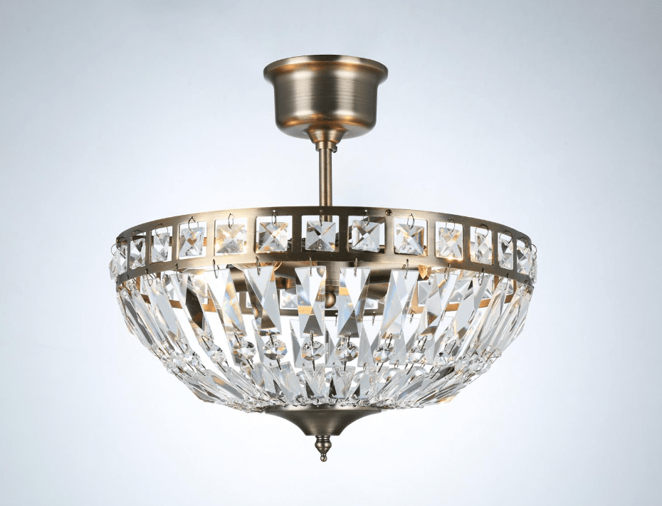 Flores Ø35 Latón antiguo cristal De Norrsken Design - La lámpara de techo Flores en latón antiguo es una fuente de luz elegante y sofisticada que realza cualquier estancia con su diseño moderno y detalles exclusivos.