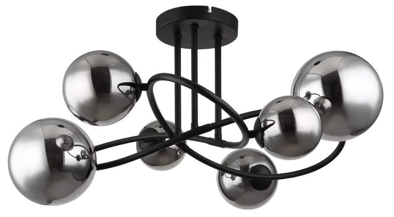 Riha 62cm Color humo plafón De Globo Lighting - Uppt&auml;ck Riha &ndash; en imponerande plafond som skapar en elegant atmosf&auml;r i ditt hem.