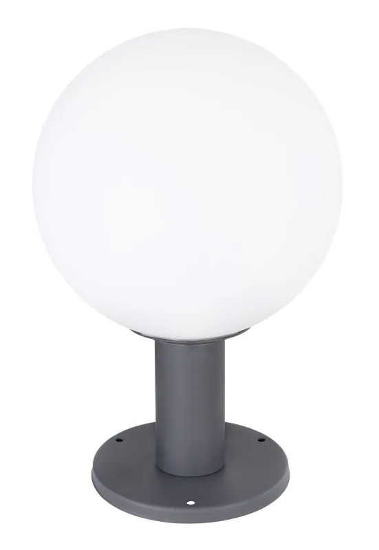 Ossy 38cm Antracita De Globo Lighting - Fabricada en fundición de aluminio color antracita con un elegante interior de cristal opal (Ø 25cm), difunde una luz suave y agradable.