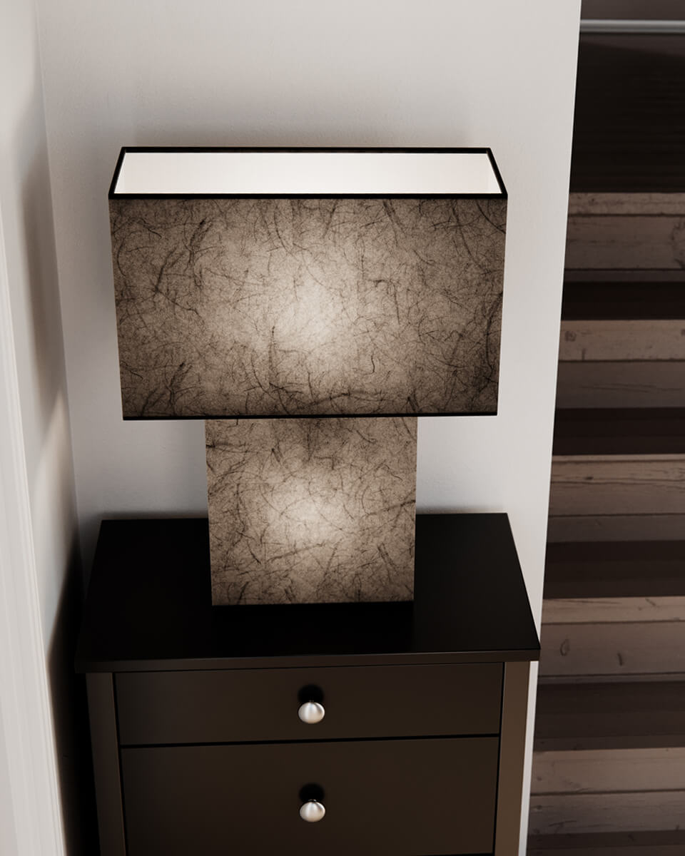 iSquare 50cm Negro lámpara de mesa De By Rydéns - Descubre iSquare, una l&aacute;mpara de mesa inspirada en el dise&ntilde;o japon&eacute;s y fabricada con papel de nube de drag&oacute;n.