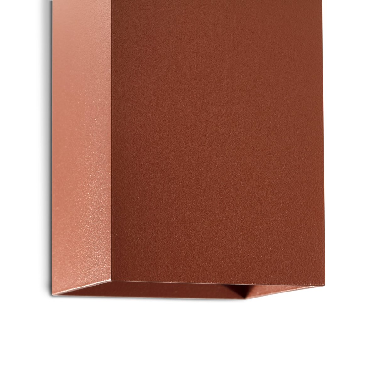 Lune 10cm Terracota lámpara de pared De Faro Barcelona - Lune es una l&aacute;mpara de pared cuadrada con un suave acabado terracota, perfecta para pasillos, corredores y otras zonas de paso.