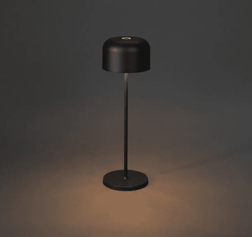 Lille 36cm Negro portátil De Konstsmide - La l&aacute;mpara est&aacute; equipada con un regulador t&aacute;ctil para que puedas ajustar el brillo y la temperatura del color desde luz amarilla c&aacute;lida hasta luz blanca c&aacute;lida.