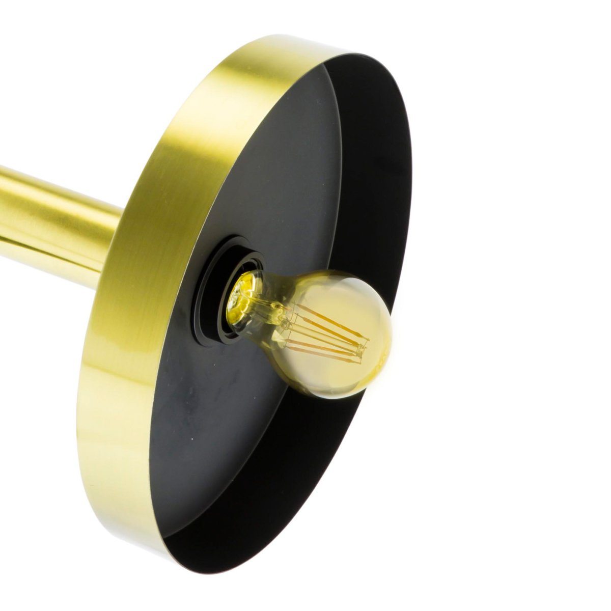 Whizz 120cm Oro Lámpas de techo De Faro Barcelona - Whizz es una serie de iluminaci&oacute;n de dise&ntilde;o de Christoph Friedrich Wagner, conocida por su moderna combinaci&oacute;n de oro satinado y negro.