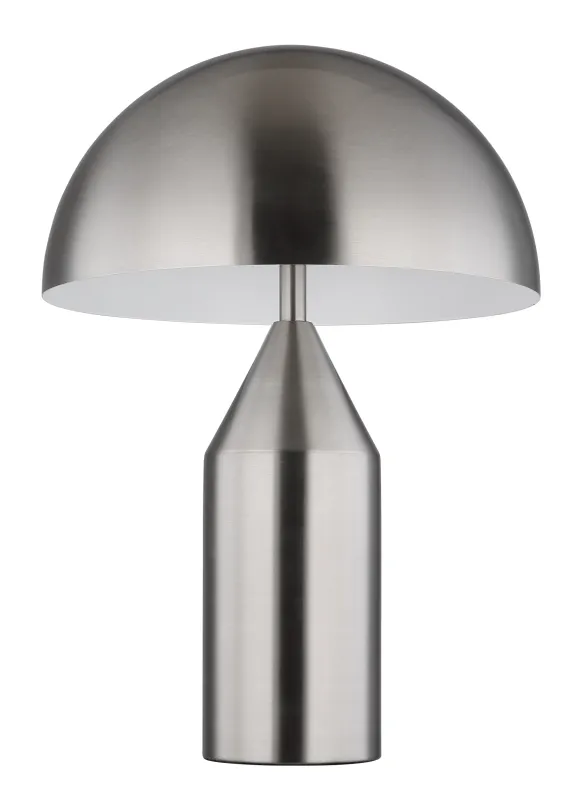 Atoma 40cm Níquel lámpara de mesa De Globo Lighting - Sk&auml;rmen i matt nickel och vitt skapar en harmonisk kontrast och ger en behaglig ljusspridning.