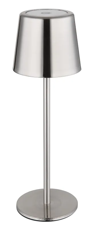 Vancouver 28cm Níquel portátil De Globo Lighting - El tiempo de carga es de aproximadamente 4 horas, con una duración de luz de hasta 6 horas.