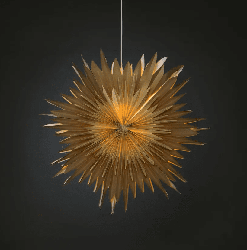 Estrella De Papel Ø80 Marrón De Konstsmide - Ilumina la oscuridad de diciembre con esta hermosa estrella de papel en tono marr&oacute;n.