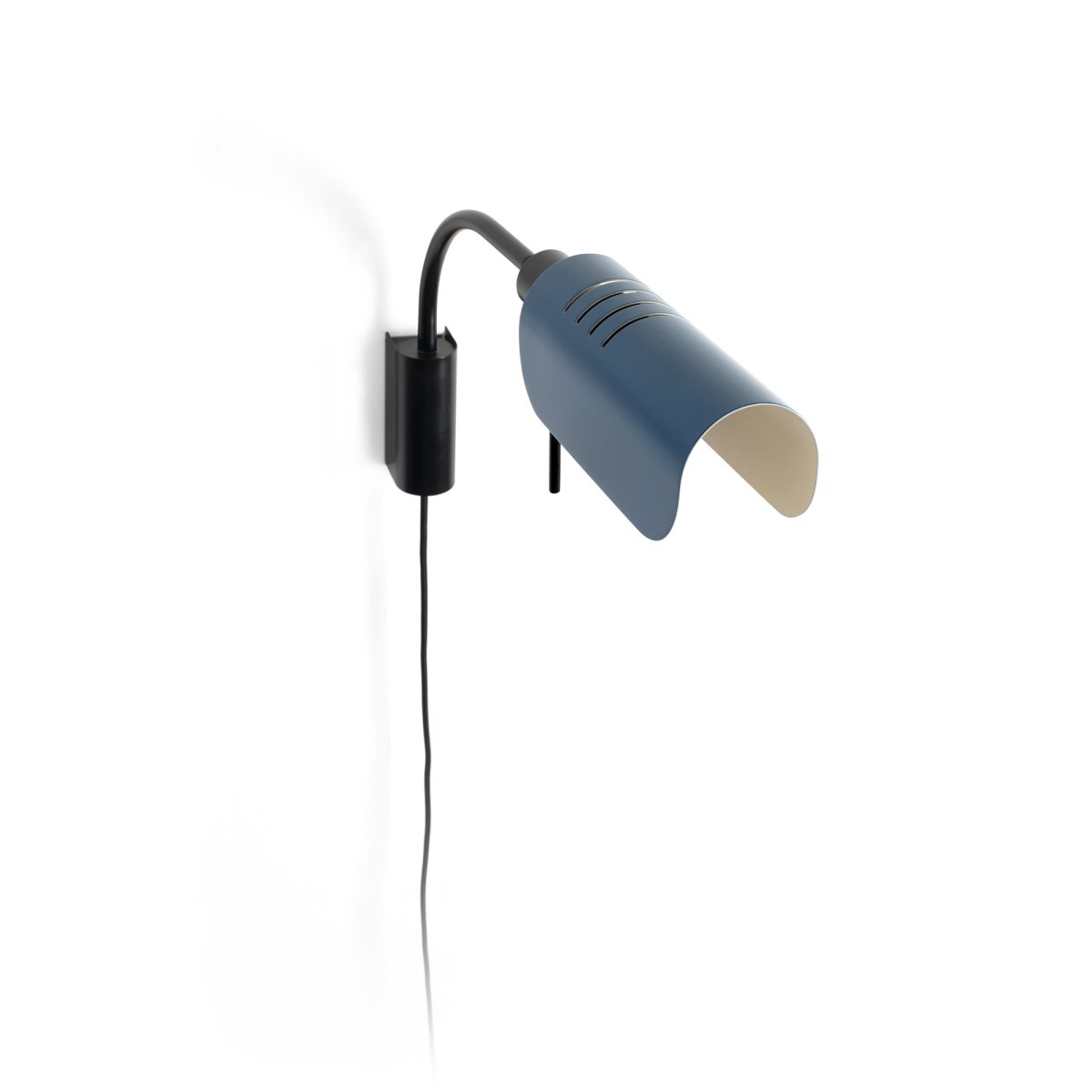 Martinica 47cm Azul lámpara de lectura De Faro Barcelona - Martinica es una l&aacute;mpara de pared con brazo ajustable y luz de lectura de estilo cl&aacute;sico y geom&eacute;trico.