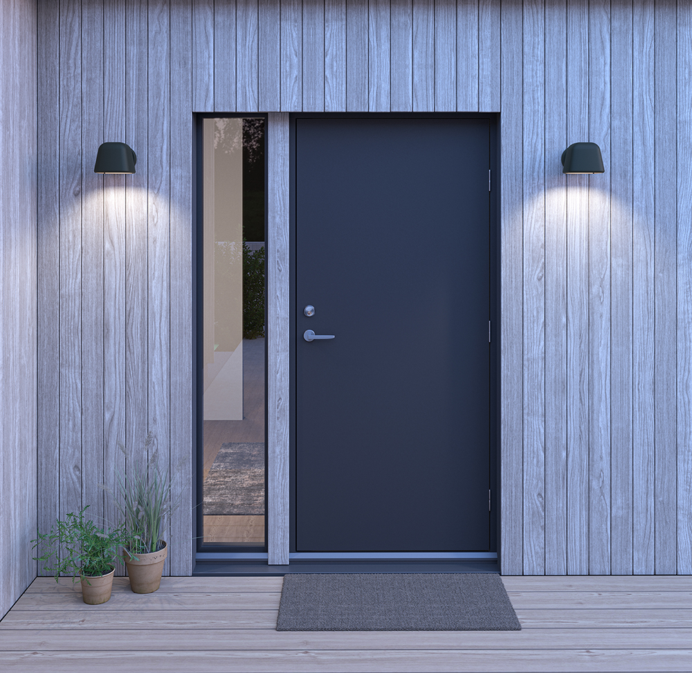 Boo Negro lámpara de exterior De Belid - Fabricado en Varberg a partir de aluminio reciclado con una hermosa estructura de superficie.