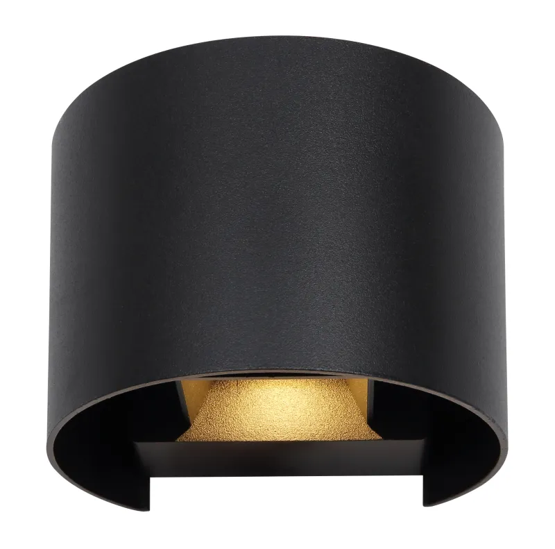 Veronika Negro lámpara de exterior De Globo Lighting - Med sin halvcirkelformade design i matt svart pressgjuten&nbsp;aluminium ger den ett elegant intryck samtidigt som den &auml;r v&auml;dert&aring;lig.