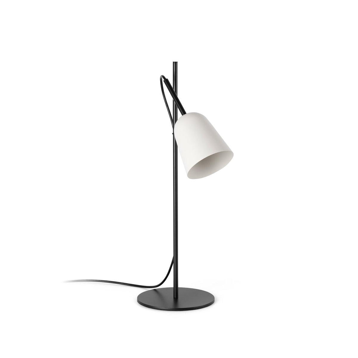 Studio 55cm Blanco lámpara de escritorio De Faro Barcelona - Studio es una elegante l&aacute;mpara de mesa de Nahtrang, inspirada en el ic&oacute;nico dise&ntilde;o de los a&ntilde;os 50, reinterpretada con simplicidad moderna.