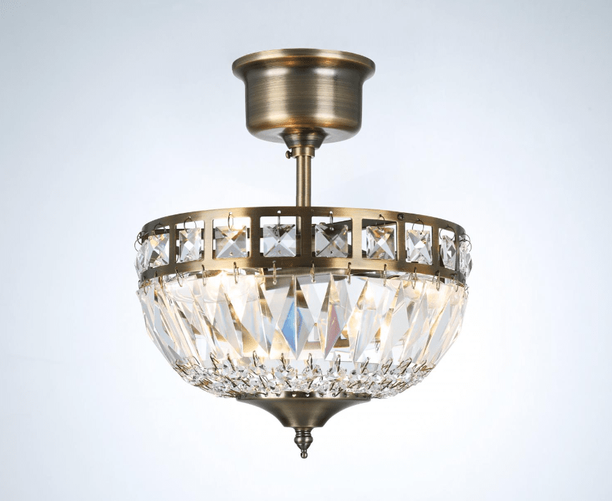 Flores Ø25 Latón antiguo cristal De Norrsken Design - Los cristales K9 de clase 1 cortados a mano crean un brillo espectacular y un hermoso juego de luz que transforma cualquier habitaci&oacute;n en un oasis resplandeciente.