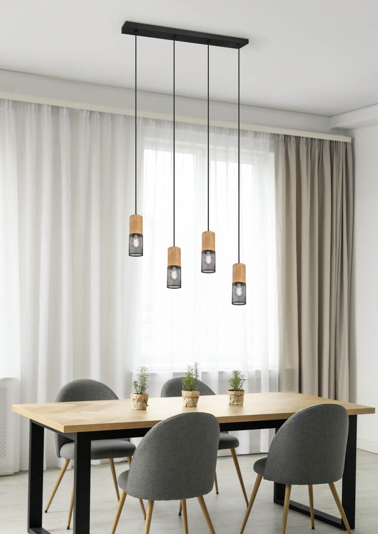 Tosh 65cm Negro Lámpas de techo De Trio Lighting - 