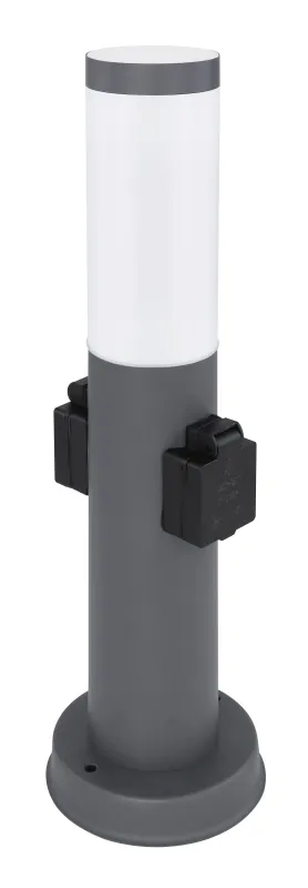 Boston 45cm Antracita balizas De Globo Lighting - Tillverkad i rostfritt st&aring;l med en opalvit plastsk&auml;rm ger den ett mjukt och behagligt ljus.