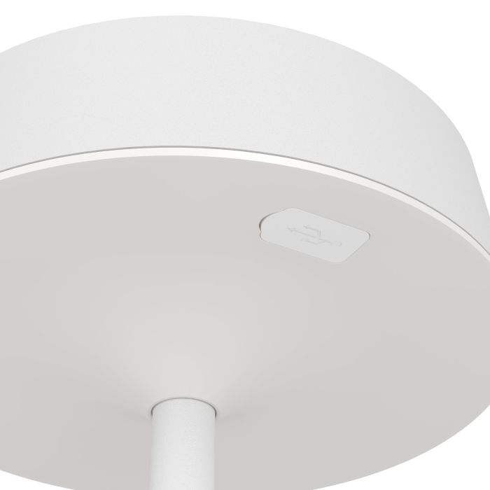 Simeri 30cm Blanco lámpara solar De Eglo - Simeri es una elegante lámpara de mesa que funciona con energía solar y que combina forma y función para uso en interiores y exteriores.