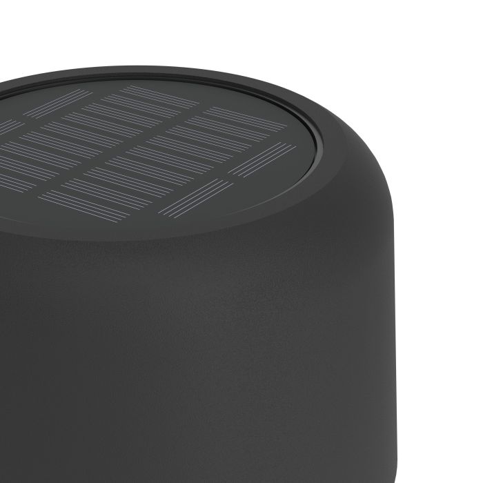 Roccanova 120cm Negro lámpara solar De Eglo - La lámpara se puede cargar cómodamente a través del panel solar o el cable USB incluido y tiene un regulador táctil con tres niveles de brillo para ajustar la iluminación según sea necesario.