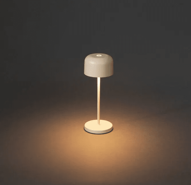 Lille 20cm Arena portátil De Konstsmide - La l&aacute;mpara est&aacute; equipada con un regulador t&aacute;ctil para que puedas ajustar el brillo y la temperatura del color desde luz amarilla c&aacute;lida hasta luz blanca c&aacute;lida.