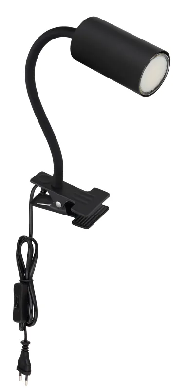 Robby Negro lámpara de pinza De Globo Lighting - Den lilla klassiska kl&auml;mlampan Robby kombinerar stil och funktion med sin design i vit metall.