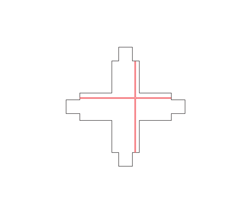 Conector En X Negro De Belid - 