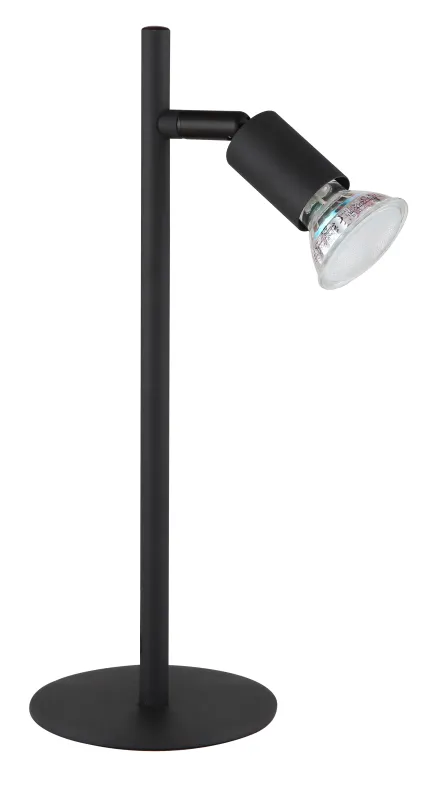 Matrix 30cm Negro lámpara de escritorio De Globo Lighting - Den runda basen och det raka metallr&ouml;ret i mattsvart ger ett modernt och elegant uttryck.