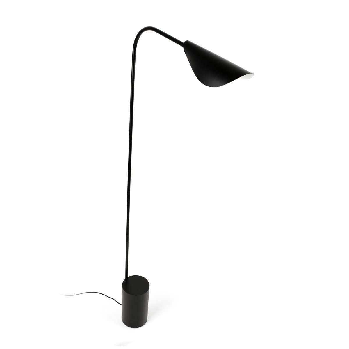 Liggera Negro lámpara de pie De Faro Barcelona - Gracias a su ligereza y est&eacute;tica elegante, Liggera se integra en cualquier ambiente, desde el hogar moderno hasta el espacio de trabajo creativo, y transmite una sensaci&oacute;n de calma y equilibrio.