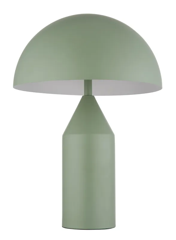 Atoma 40cm Verde lámpara de mesa De Globo Lighting - Sk&auml;rmen i matt, d&aring;v gr&ouml;n f&auml;rg och vitt skapar en harmonisk kontrast och ger en behaglig ljusspridning.