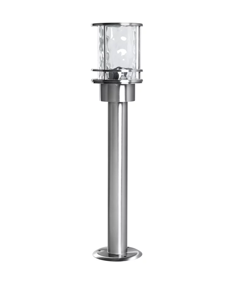Post 55cm Acero inoxidable balizas De Ledvance - Fabricada en acero inoxidable con una c&uacute;pula de cristal transparente de aspecto martillado, proporciona un hermoso juego de luz y crea una atm&oacute;sfera acogedora.