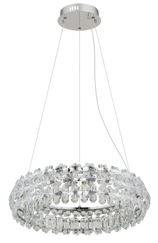 Diann Ø60 Cromo Lámpas de techo De Globo Lighting - Med en diameter p&aring; 60 cm och en imponerande ljusstyrka p&aring; 4460 lumen ger den en kraftfull och j&auml;mn belysning.